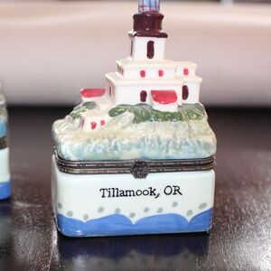 Vintage Tillamook, OR   Lighthouse Souvenir Trinket Box Lighthouse Collection